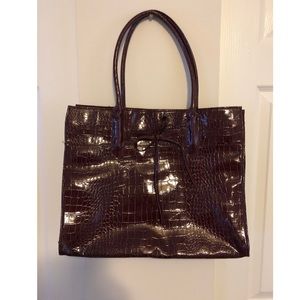 Oversized maroon purse